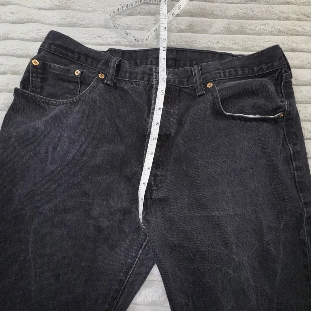 Levis 501 XX Mens‎ 38x30 Black Classic Fit Straight Leg Button Fly Denim Grunge